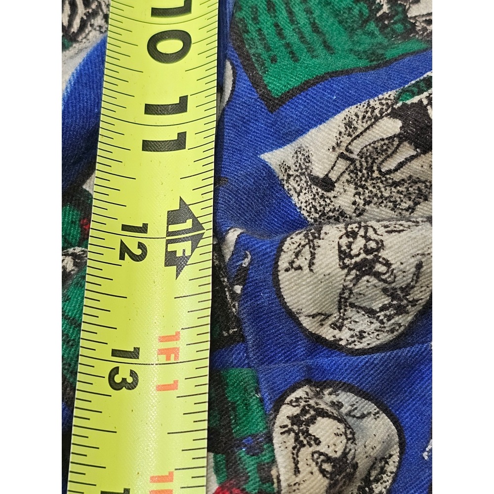 Vintage Crazy Horse 2 Piece Pant Set Womens Size 8 Rugby Comic Print Denim 90s - Picture 14 of 16